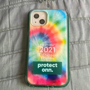 iPhone, 2021, 6.1 screen to camera protector on tie-dye